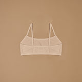 Top brassiere con spalline in cotone modal