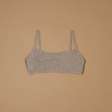 Top brassiere con spalline in cotone modal