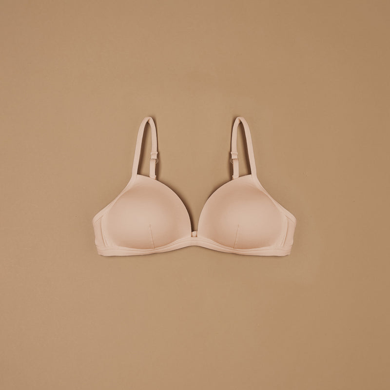 Padded triangle bra in modal cotton