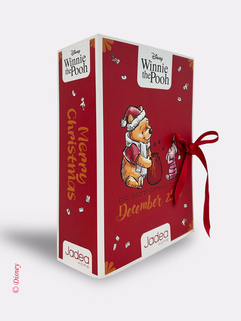 Pigiama aperto in cotone garzato Disney Winnie The Pooh serie Christmas