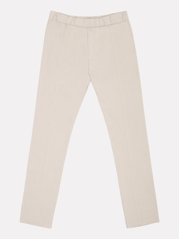 Jadea 152 leggings pantalone beige con cuciture in viscosa