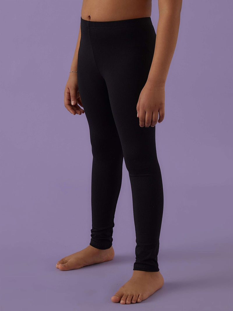 Long girl leggings in fresh cotton