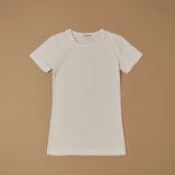 T-shirt a girocollo in cotone modal