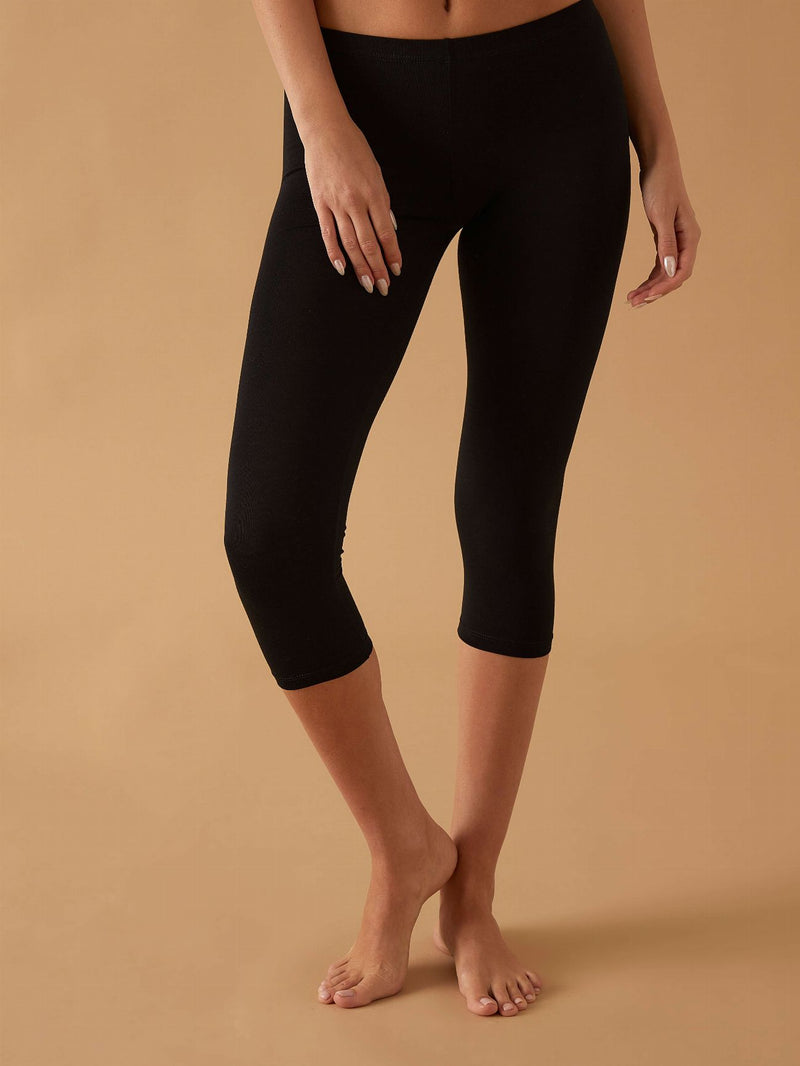 Leggings modello capri in fresco cotone