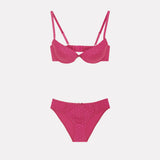 Jadea 4594 coordinato fucsia a pois in tulle manhattan. 