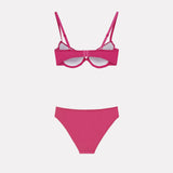 Jadea 4594 coordinato fucsia a pois in tulle manhattan. 