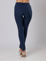 Jadea 4634 leggings cucitura frontale in viscosa blu