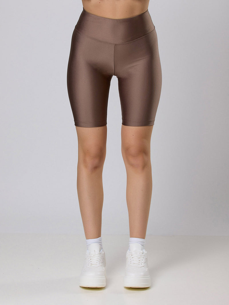 Jadea 4637 leggings a vita alta in microfibra fango