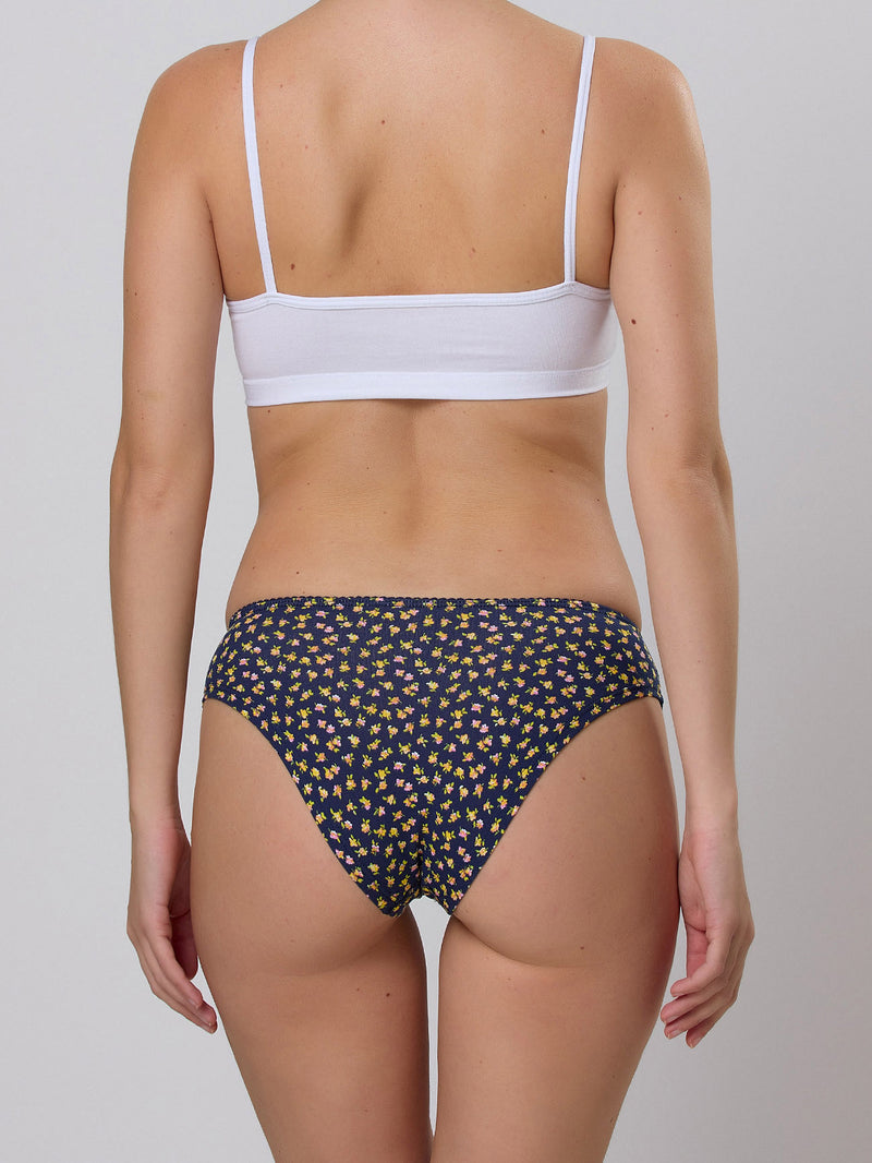 Jadea 6398 slip blu a fantasia floreale gin lemon. 