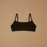 Top brassiere con spalline in cotone modal